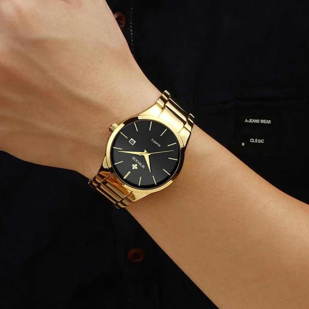 Relógio Feminino Dourado Ivory Black