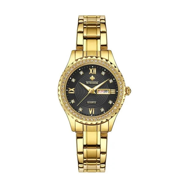 Relógio Feminino Dourado Horizon Black