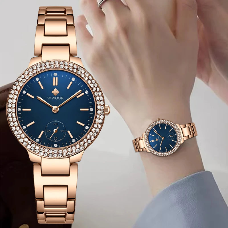Relógio Feminino Rosé Gold Solstice Blue
